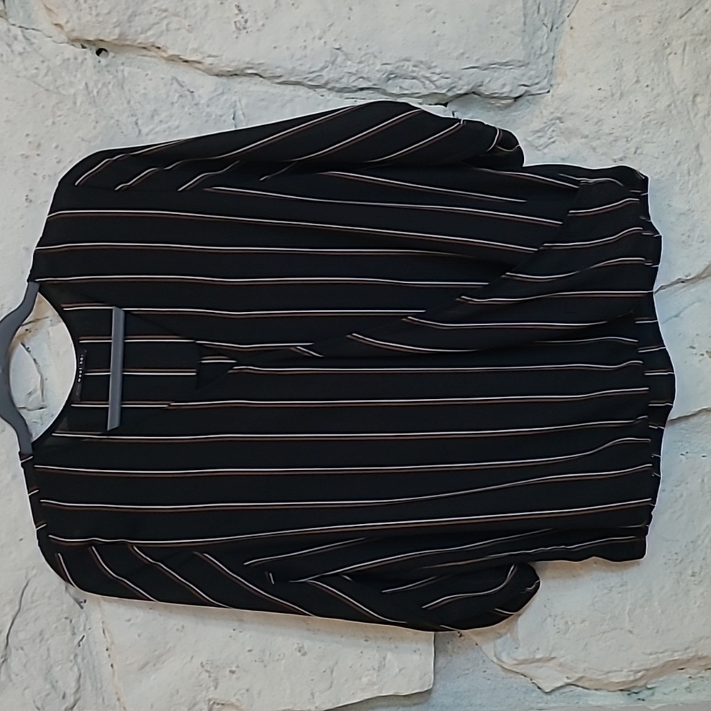 Black, striped top
